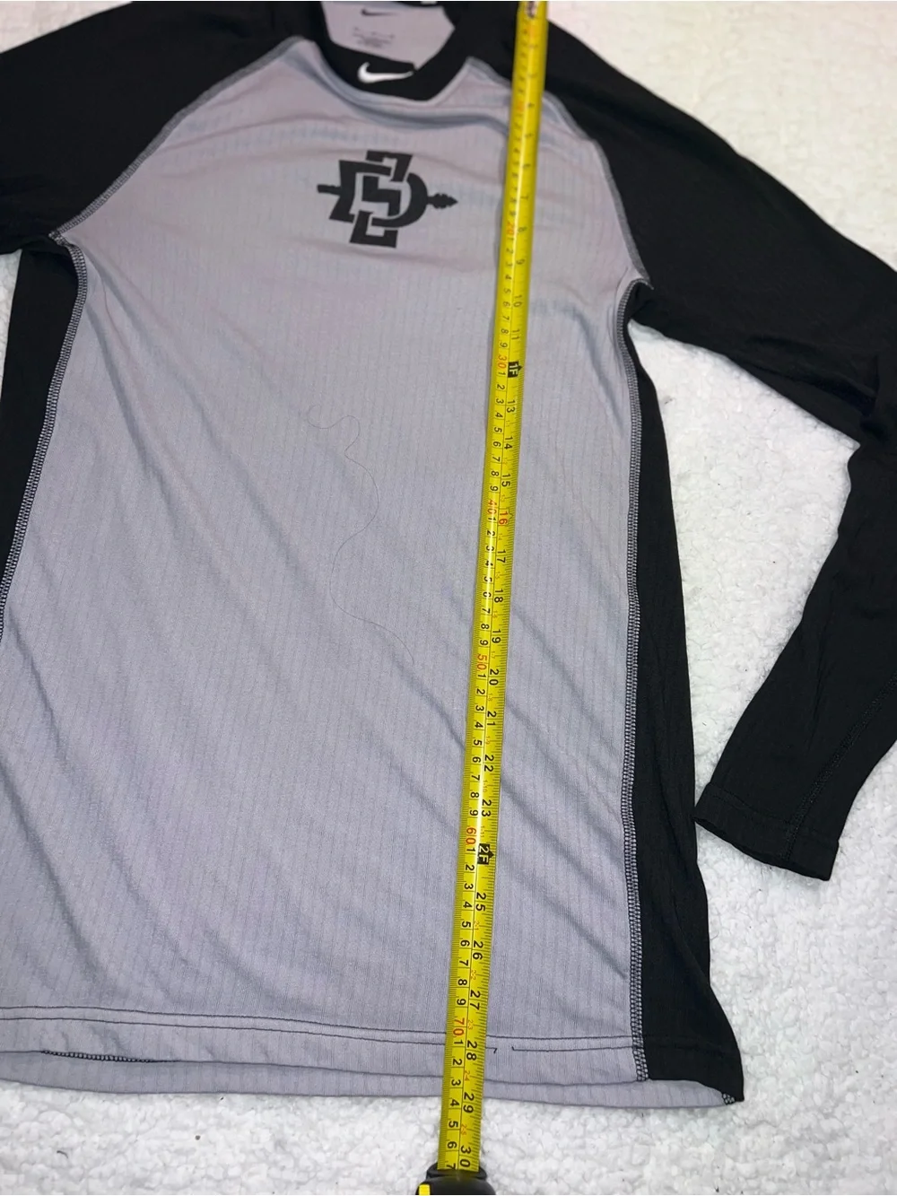 Nike Men’s Long-Sleeve Rash Guard - Gray & Black
